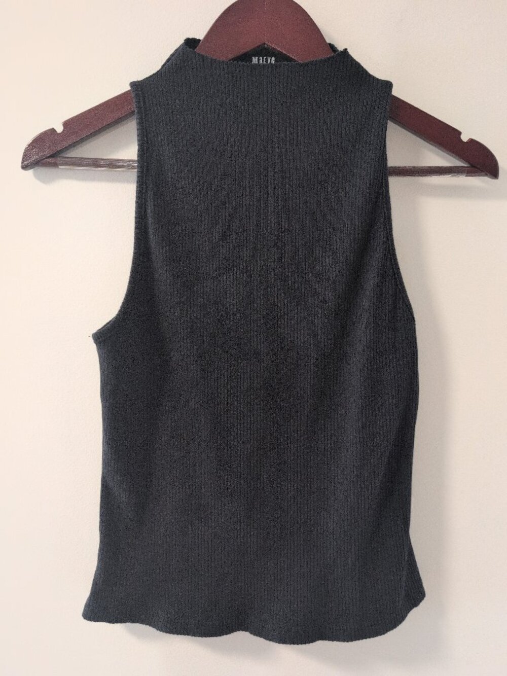 meave by Anthropologie High Neck Black Sleeveless Top Small